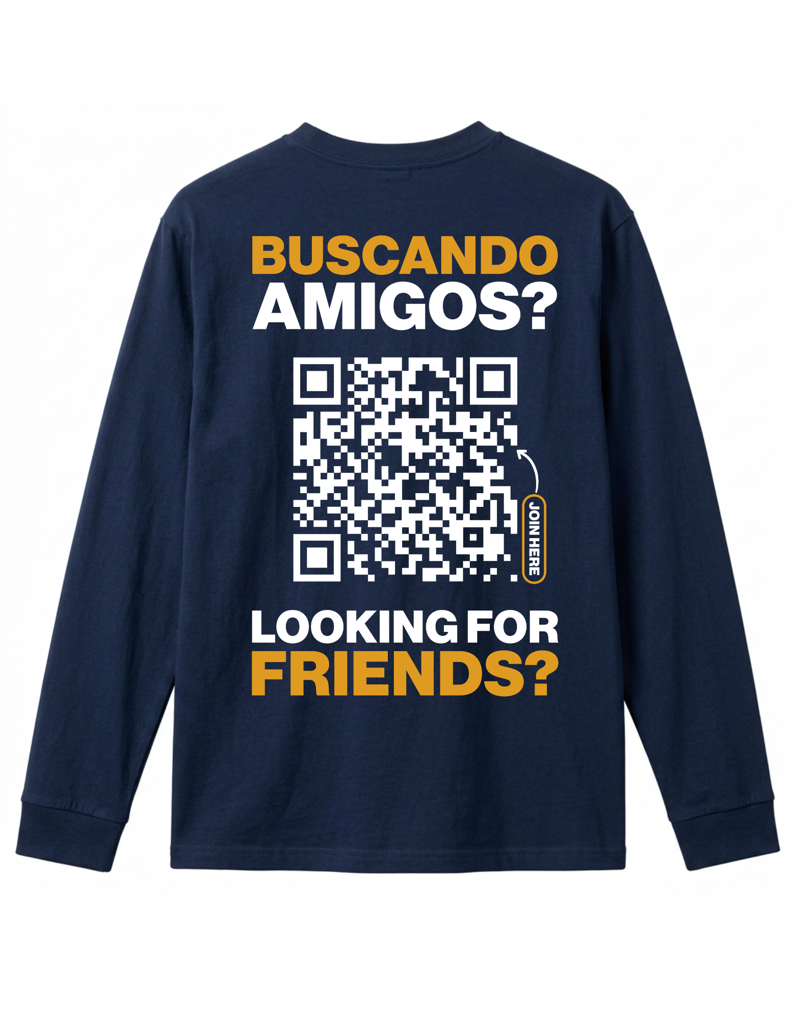 Classic QR Long Sleeve Shirt Men - HeyInterests