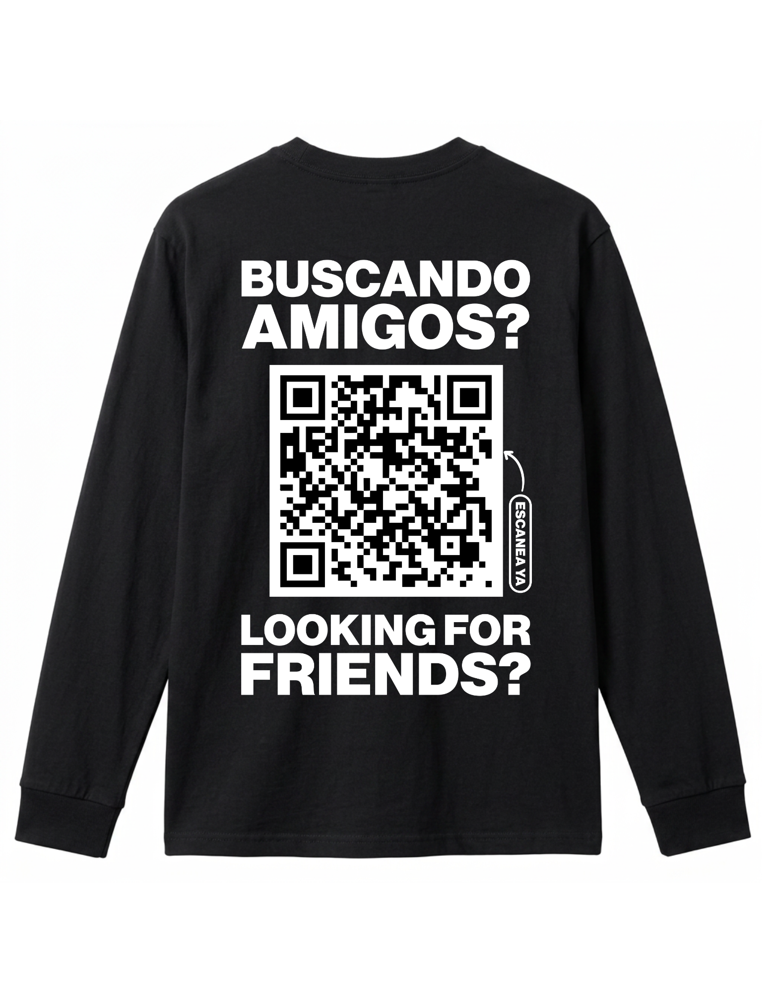 Classic QR Long Sleeve Shirt Men - HeyInterests