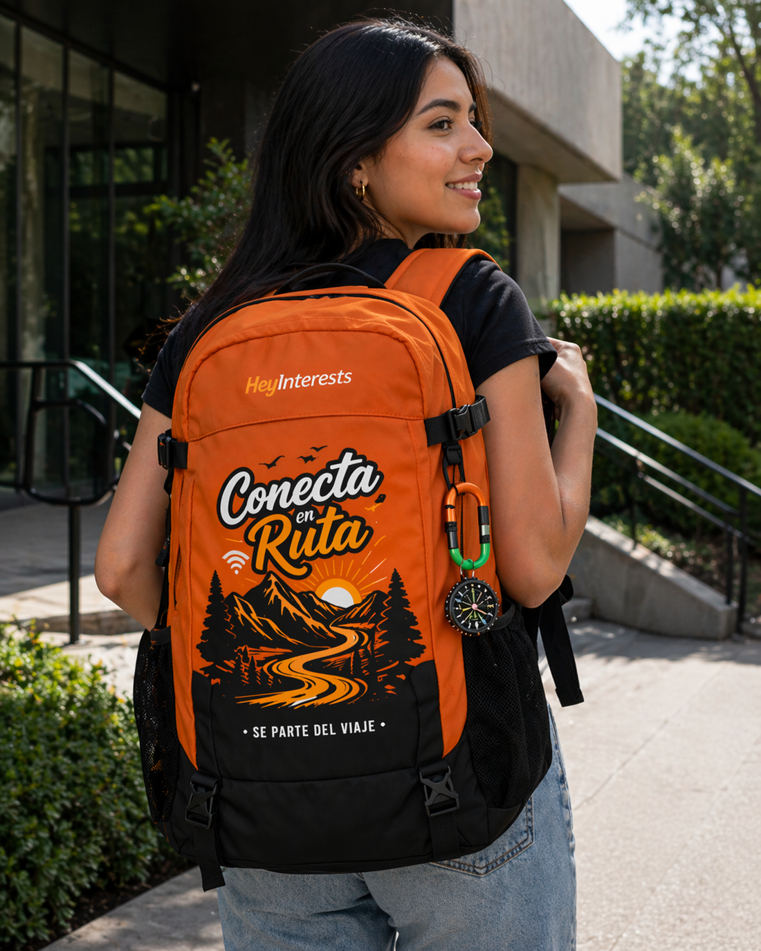 Premium Backpack HeyInterests – Connect on the Road