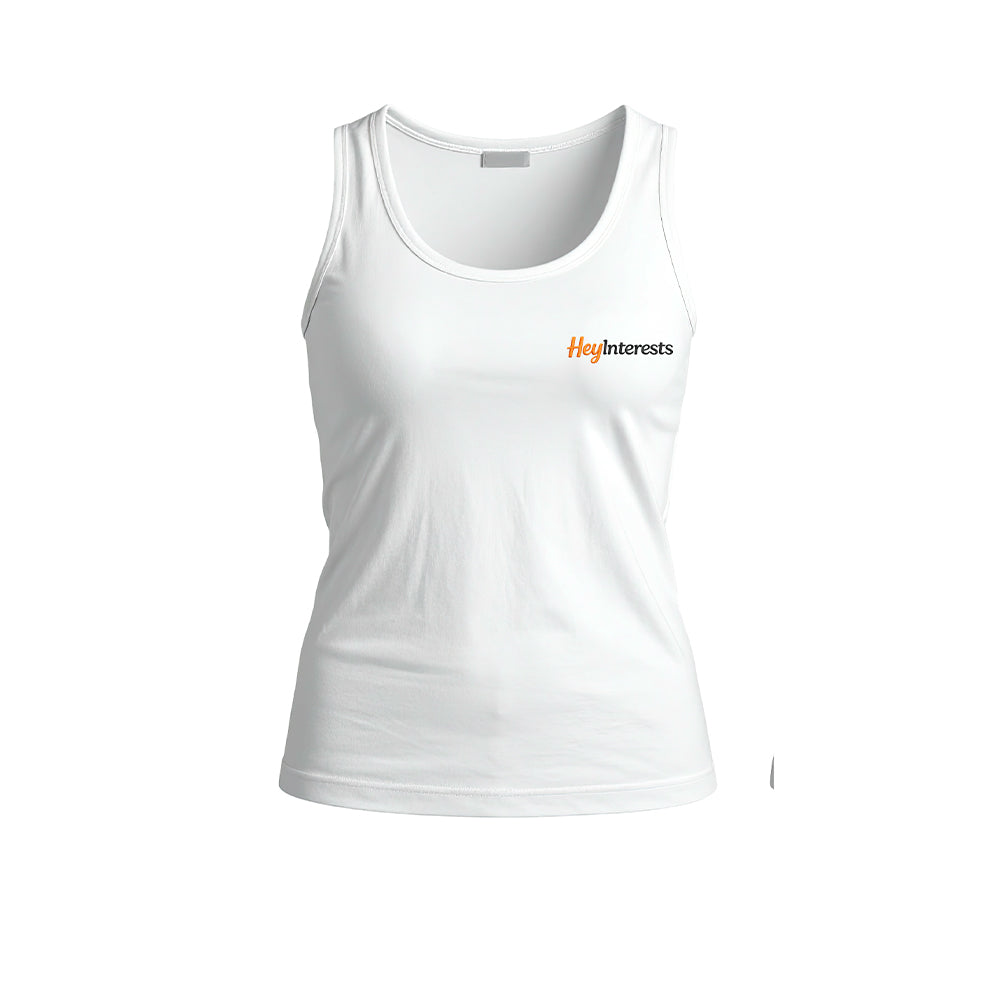 Camiseta sin mangas premium personalizable para mujer - HeyInterests